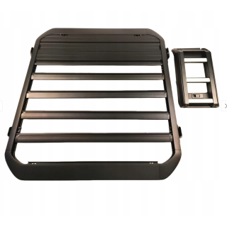 Aluminum Roof Rack Platform with Telescoping Ladder Wrangler JL 4-Door Nomadtech