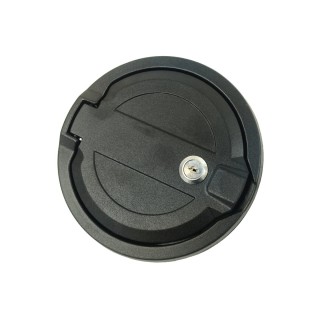 Locking Fuel Door Jeep Wrangler JL, Black Aluminum