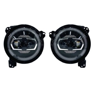 9″ LED Headlights Wrangler JL / Gladiator DRL, Pair