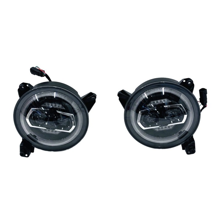 9″ LED Headlights Wrangler JL / Gladiator DRL, Pair