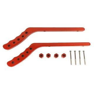 Wrangler JK Rear Grab Handles, Red Aluminum - Pair