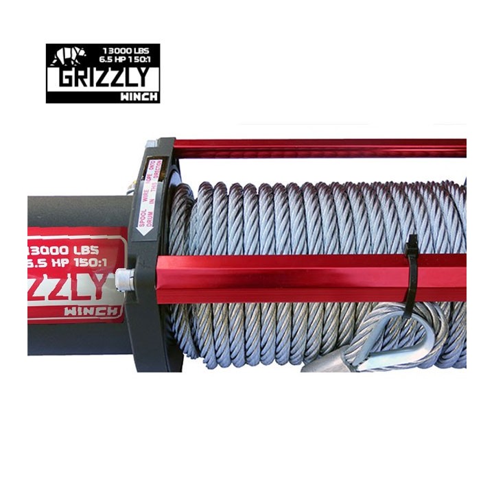 Grizzly Winch 13000 lbs 150:1 Steel Cable 25 m 12V