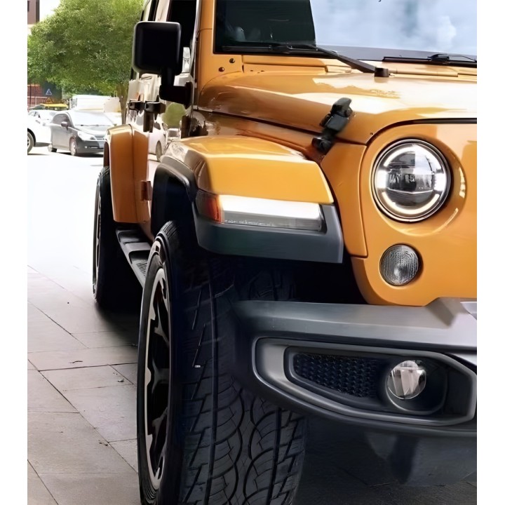 7'' 60W LED Headlights, DRL Ring with Turn Signal x2
