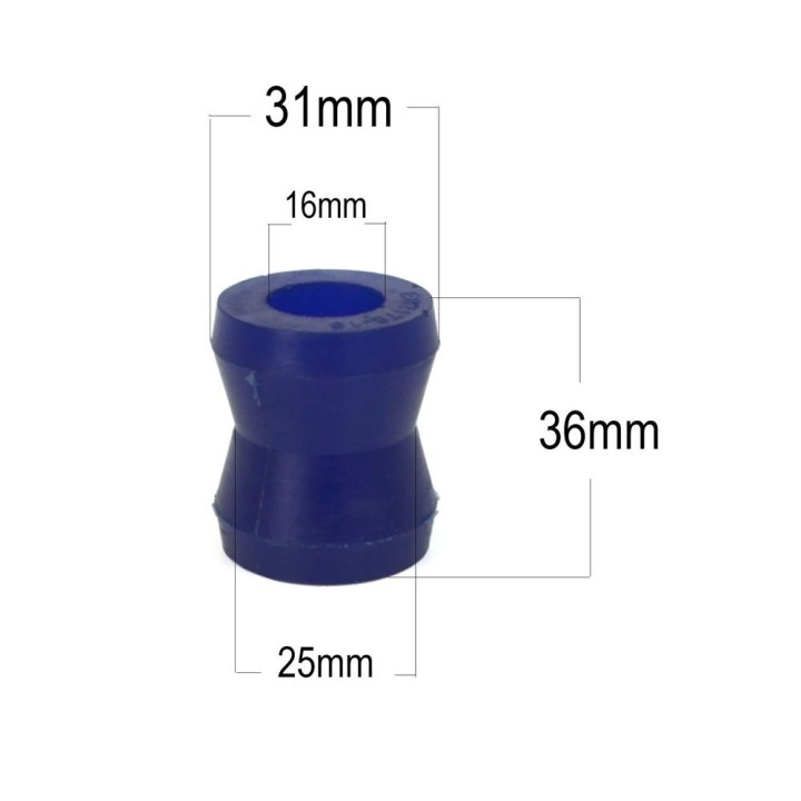 EFS Shock Absorber Bush, 80 Duro Polyurethane, 16 mm Bore — Jeep Grand Cherokee ZJ/WJ EFS4WD - view 2