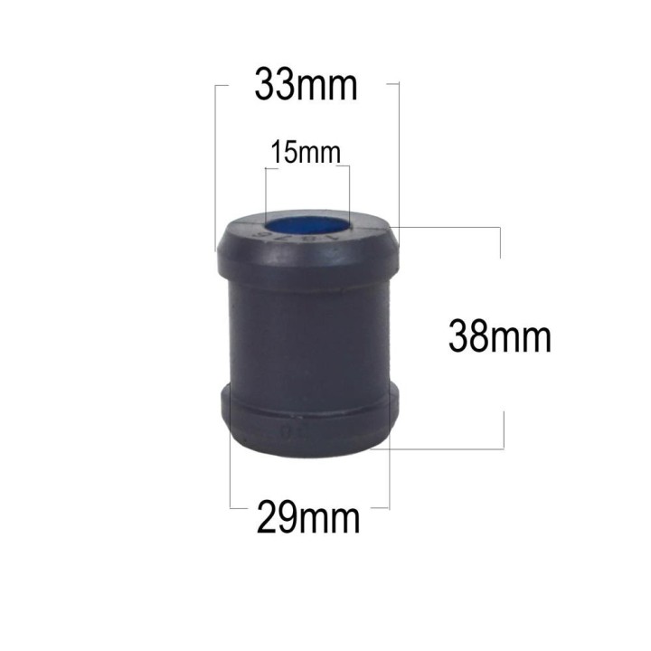 EFS shock absorber bush, 80 Duro polyurethane — 38 x 33/29 x 15 mm EFS4WD - view 2