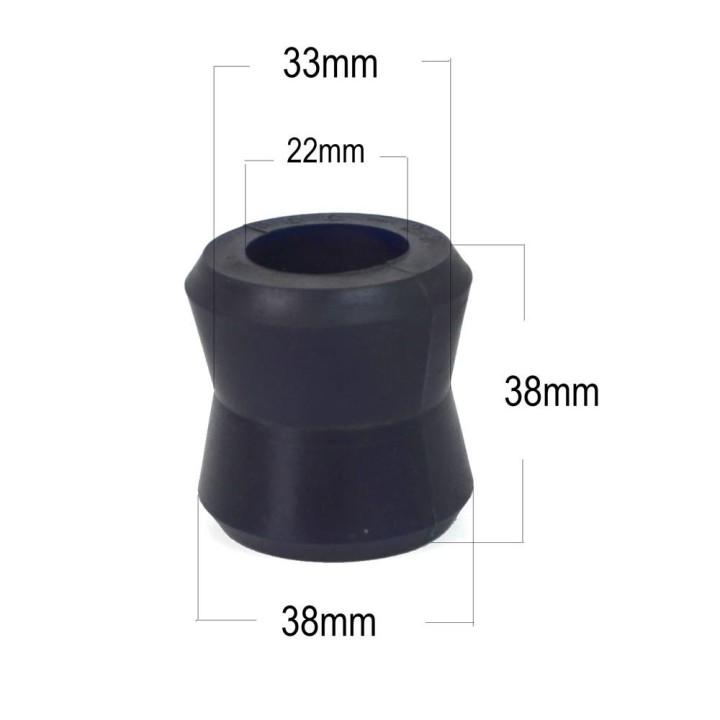 EFS shock absorber bush, 80 Duro polyurethane — 38 x 38/33 x 22 mm EFS4WD - view 2