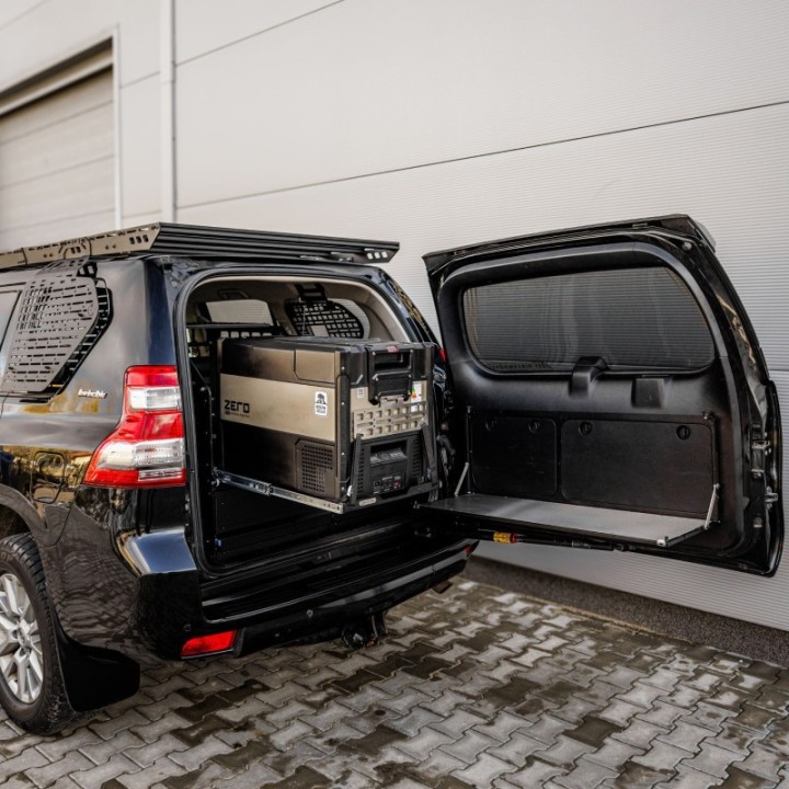 Aluminium Cargo Box with Tilting Fridge Slider, 80 kg