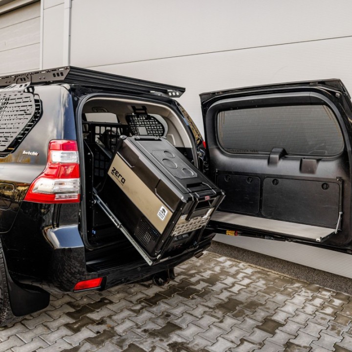 Aluminium Cargo Box with Tilting Fridge Slider, 80 kg