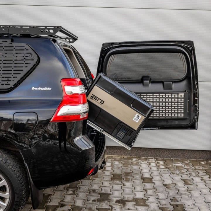 Aluminium Cargo Box with Tilting Fridge Slider, 80 kg