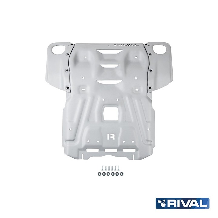 Rival Radiator and Engine Protection Plate, Aluminium 6 mm, Toyota Hilux 2017- 2.8d / Fortuner