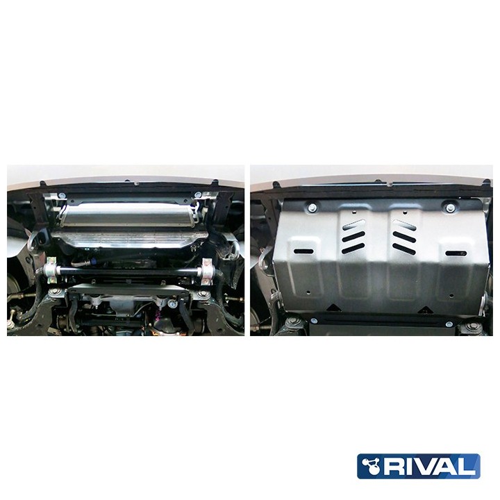 Rival Radiator Protection Plate Aluminium 6 mm — Mitsubishi L200 2015-2023, Pajero Sport 2016-, Fiat Fullback 2016-2020 - view 3