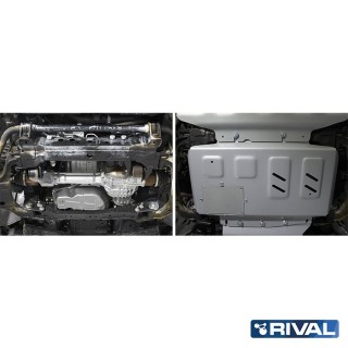 Rival Engine Protection Plate Aluminium 6 mm — Nissan Navara D23/D40, Frontier, Pathfinder R51, Mercedes X-Class - view 2