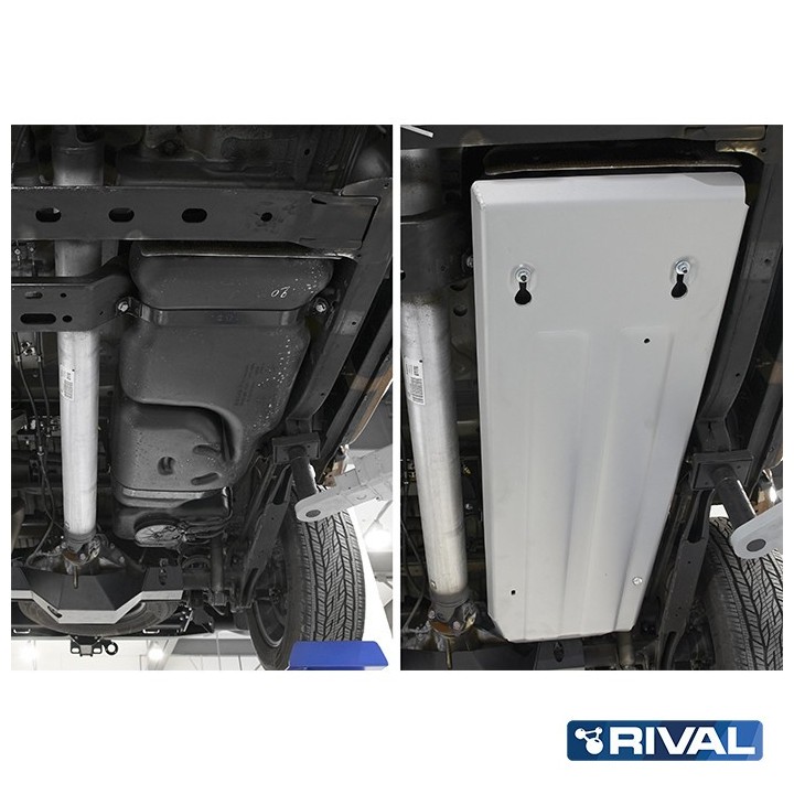 Rival Fuel Tank Protection Plate, Aluminium 6 mm, Nissan Navara (Frontier) 2014-2019 2.3d - view 2