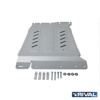 Rival Gearbox Protection Plate, Aluminium 4 mm, Nissan Navara D40 and D23, Pathfinder R51 2004-2021