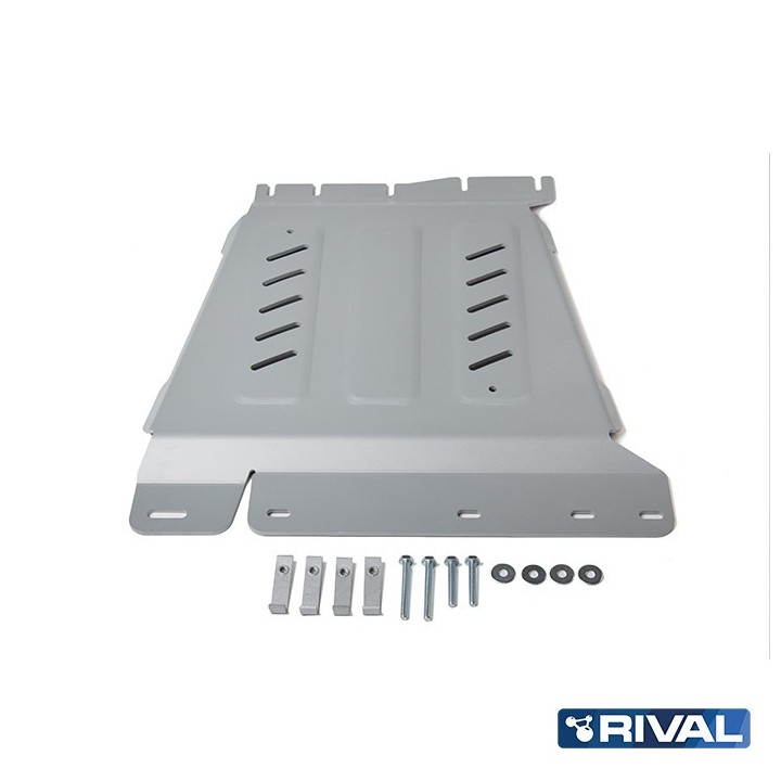 Rival Gearbox Protection Plate, Aluminium 4 mm, Nissan Navara D40 and D23, Pathfinder R51 2004-2021