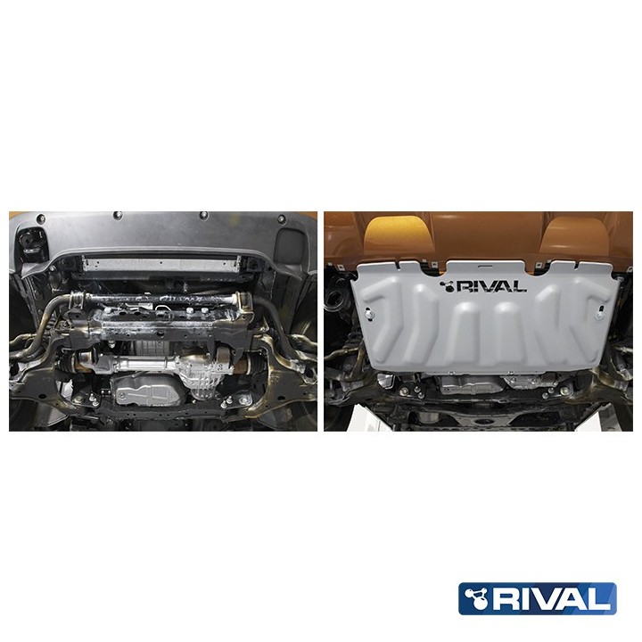 Rival Radiator Protection Plate, Aluminium 4 mm, Nissan Navara D40 and D23, Pathfinder R51 2004-2021 - view 6