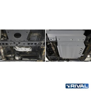 Rival Transfer Case Protection Plate, Aluminium 6 mm, Nissan Navara (Frontier) D23 / D40 - view 2