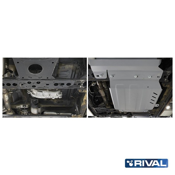 Rival Transfer Case Protection Plate Aluminium 4 mm — Nissan Navara, Frontier, Pathfinder R51, Mercedes X-Class - view 3
