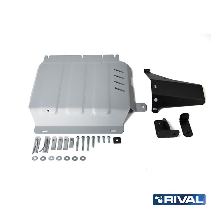 Rival Transfer Case Protection Plate, Aluminium 4 mm, Nissan Navara (Frontier) D23 / D40