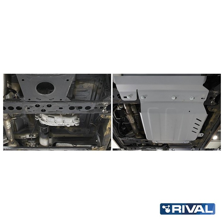 Rival Transfer Case Protection Plate Aluminium 4 mm — Nissan Navara, Frontier, Pathfinder R51, Mercedes X-Class - view 4