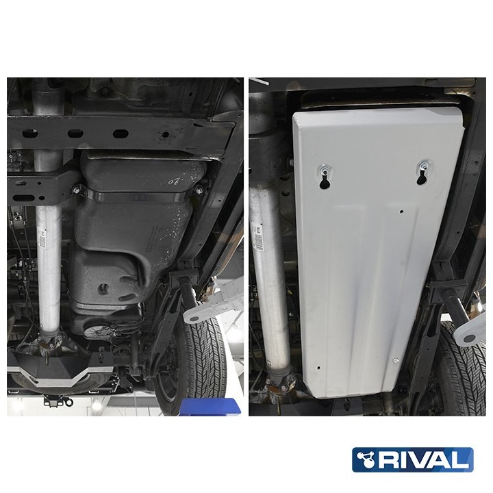 Rival Fuel Tank Protection Plate, Aluminium 4 mm, Nissan Navara (Frontier) 2014-2019 2.3d - view 4