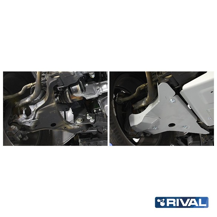 Rival Front Arms Protection Plate, Aluminium 6 mm, Nissan Navara (Frontier) D23 2014-2021 2.3d - view 2