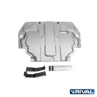 Rival Engine Protection Plate, 4 mm Aluminium, VW Caddy 2004-2015, Golf 2003-2012, Jetta 2005-2019