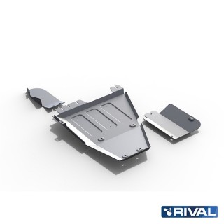 Rival Transfer Case, AdBlue Tank and Oxygen Sensor Plate, Aluminium 4 mm, Toyota Hilux 2015-2025