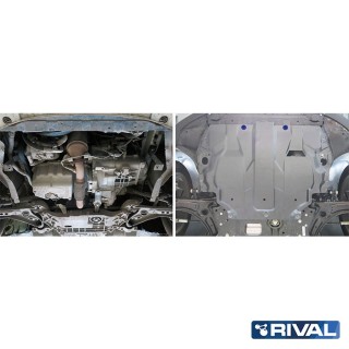 Rival Engine Protection Plate, 4 mm Aluminium, VW Caddy 2004-2015, Golf 2003-2012, Jetta 2005-2019 - view 2