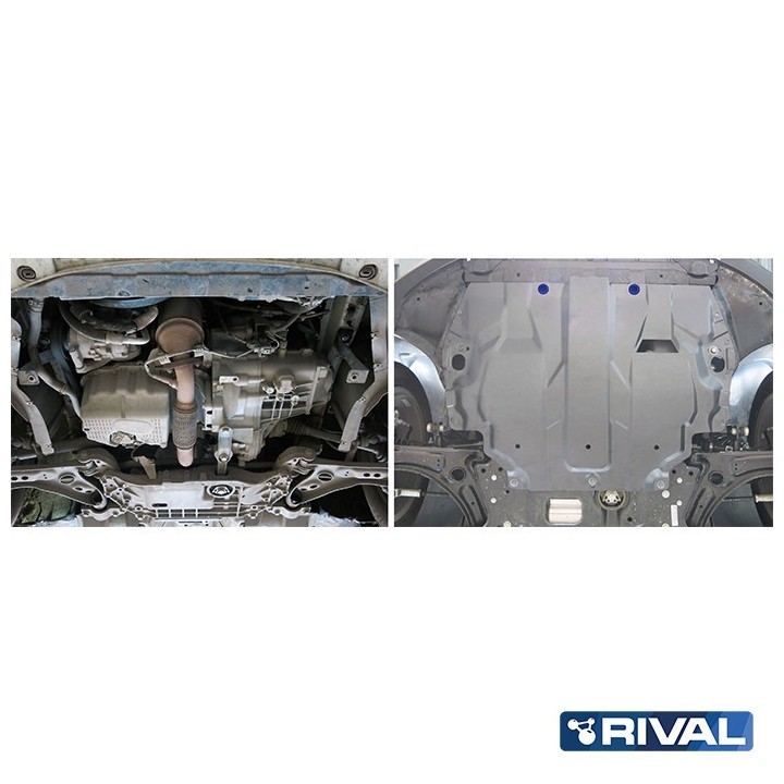 Rival Engine Protection Plate, 4 mm Aluminium, VW Caddy 2004-2015, Golf 2003-2012, Jetta 2005-2019 - view 2