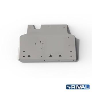 Rival Gearbox and Transfer Case Skid Plate, Aluminium 6 mm, Toyota Land Cruiser 78 2007-2023, 4.2 diesel