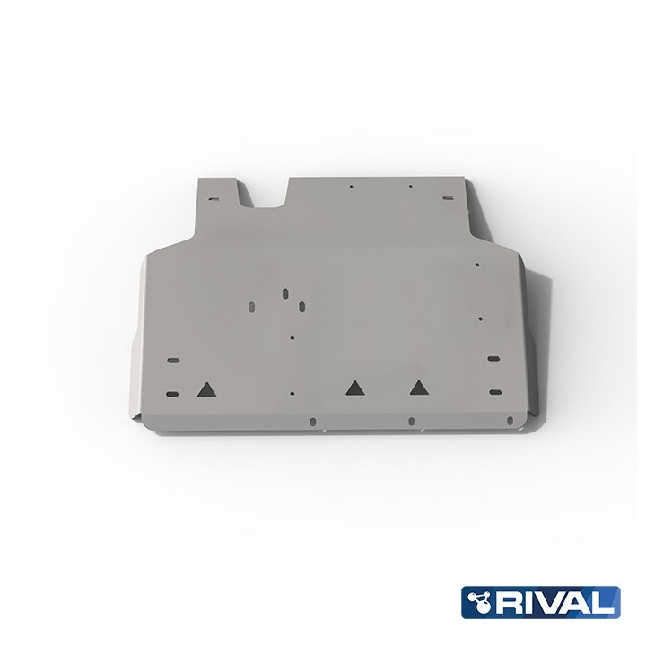 Rival Gearbox and Transfer Case Skid Plate, Aluminium 6 mm, Toyota Land Cruiser 78 2007-2023, 4.2 diesel