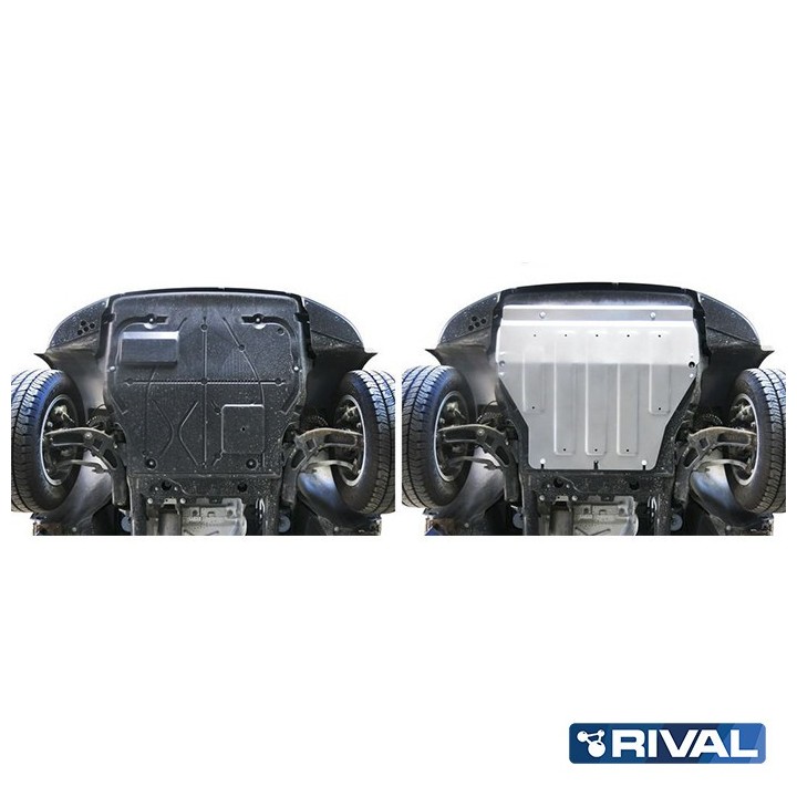 Rival Engine and Gearbox Plate, 6 mm Aluminium, VW Transporter, Caravelle, Multivan T5, T6 - view 2