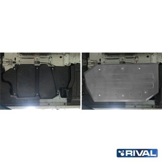 Rival Fuel Tank Skid Plate — 6 mm Aluminium — VW Caravelle, Multivan, Transporter 2010-2019 - view 2