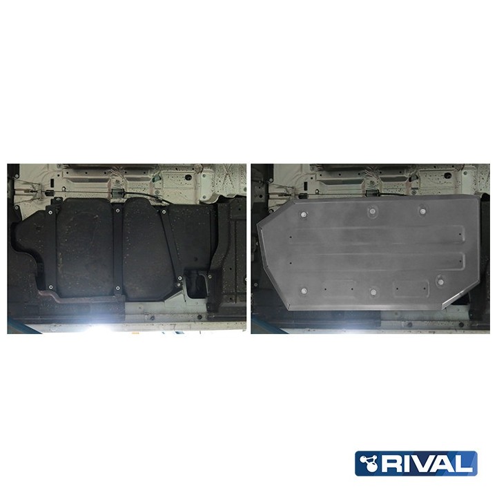 Rival Fuel Tank Skid Plate — 6 mm Aluminium — VW Caravelle, Multivan, Transporter 2010-2019 - view 2