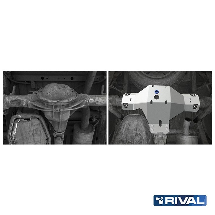 Rival Rear Differential Plate, 6 mm Aluminium, VW Amarok 2010-2016, 2016-2020 - view 2