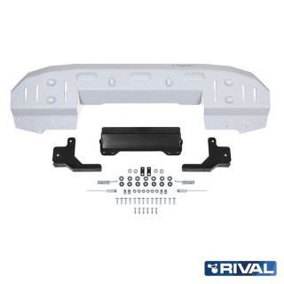 Rival Front Bumper Skid Plate, Aluminium 6 mm, Toyota Land Cruiser 300 VXR, GXR 2021