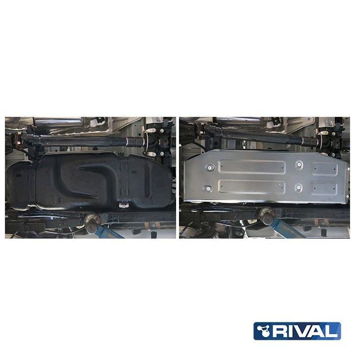 Rival Fuel Tank Protection Plate, Aluminium 4 mm, Toyota Hilux Revo 2015-2020, 2020-2025 - view 4