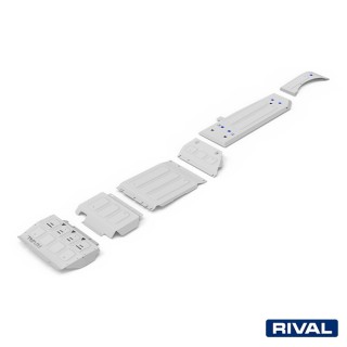 Aluminium Skid Plate Set 4 mm (Radiator, Engine, Gearbox, Transfer Case, Fuel Tank, AdBlue Tank) Ford Ranger 2011-2022 - view 2