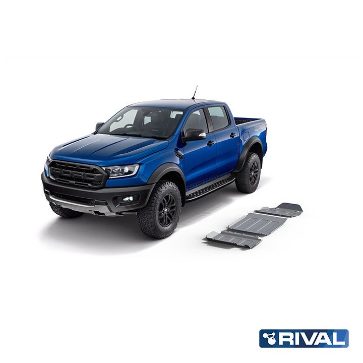 Rival Skid Plate Set (Engine, Gearbox, Transfer Case), Aluminium 3.8 mm, Ford Ranger Raptor 2019-2022 - view 2