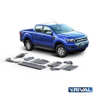 Rival Skid Plate Set — Radiator, Engine, Gearbox, Transfer Case, Fuel Tank, AdBlue, Front Arms, Diff — Ford Ranger - view 2