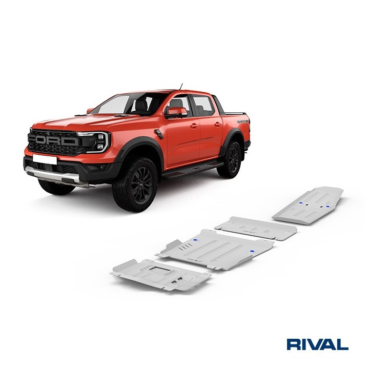 Rival Skid Plate Set 4 mm (Engine, Gearbox, Transfer Case, Fuel Tank) Ford Everest, VW Amarok 2022