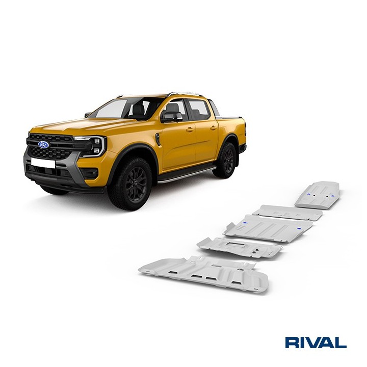 Rival Skid Plate Set (Radiator, Engine, Gearbox, Transfer Case, Fuel Tank) Ford Ranger / VW Amarok 2022
