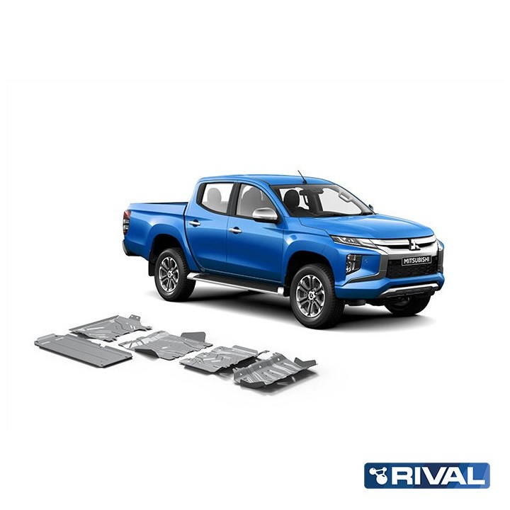 Rival Skid Plate Set 4 mm (Radiator, Engine, Gearbox, Transfer Case, Fuel Tank) Mitsubishi L200, Pajero Sport - view 3