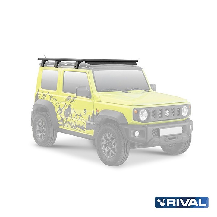 Rival Modular Roof Rack — Suzuki Jimny 2018- black alu