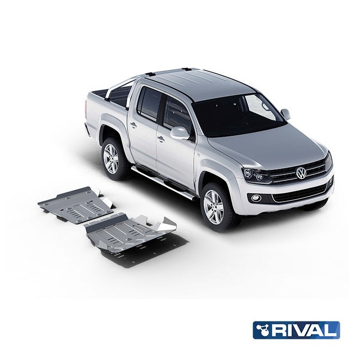 Rival 3.8 mm Skid Plate Set (Radiator, Engine, Gearbox, Transfer Case) Volkswagen Amarok 2010-2016 2.0 TDI