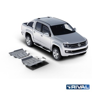 Rival 3.8 mm Skid Plate Set (Radiator, Engine, Gearbox, Transfer Case) Volkswagen Amarok 2010-2016 2.0 TDI - view 2