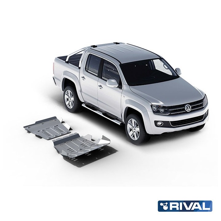 Rival 3.8 mm Skid Plate Set (Radiator, Engine, Gearbox, Transfer Case) Volkswagen Amarok 2010-2016 2.0 TDI - view 2