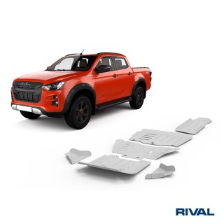 Rival Skid Plate Set (Radiator, Engine, Gearbox, Transfer Case, Fuel Tank, Front Arms), 6 mm, Isuzu D-Max 2021