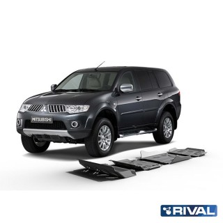 Rival Skid Plate Set 6 mm (Radiator, Engine, Gearbox, Transfer Case) Mitsubishi L200, Pajero Sport